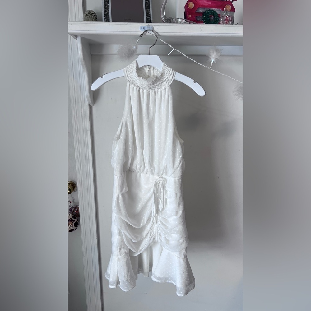 FINAL PRICE Lena White Swiss Dot Dress